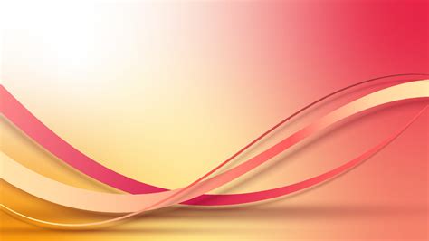 Abstract red and yellow wave lines on blurred background 8459788 Vector ...