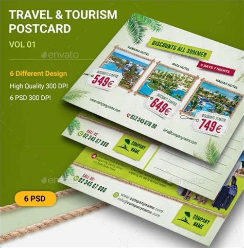 40+ Travel Postcard Templates | Free & Premium Downloads