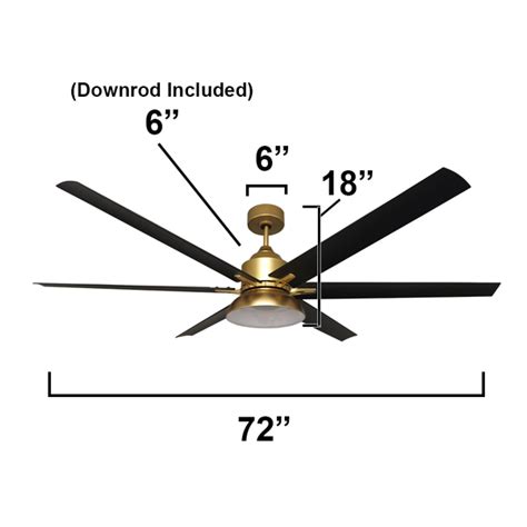 Electra 72" Indoor and Outdoor Ceiling Fan with Light LED - Black or G ...