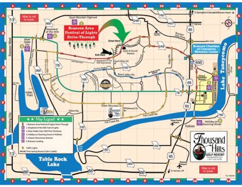 Branson Christmas Lights Map! - ThousandHills.com