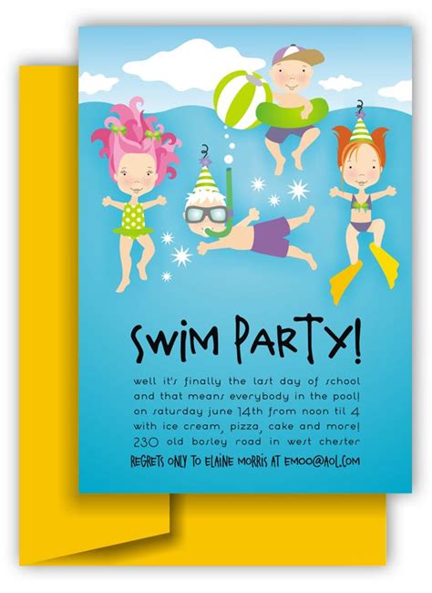 Free Pool Party Invitation Templates Word - Printable Word Searches