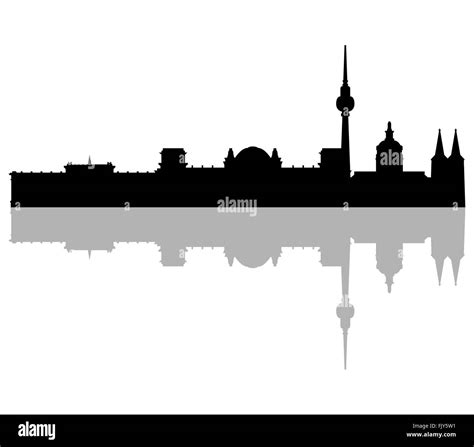 Berlin skyline silhouette Black and White Stock Photos & Images - Alamy