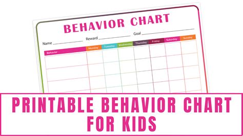 printable behavior chart Behavior chart printable charts reward ...