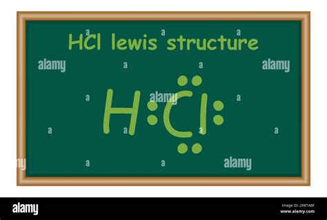 Lewis electron dot structure for a molecule of hydrogen chloride. HCl ...