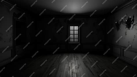 Premium Photo | Creepy dark interior of an empty room