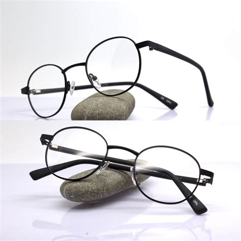 Eyeglasses Men's Women's Small Round Minimalist Glasses, Metal Matt ...