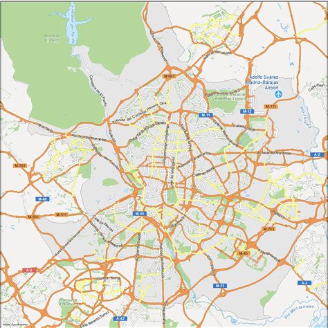 Map of Madrid, Spain - GIS Geography