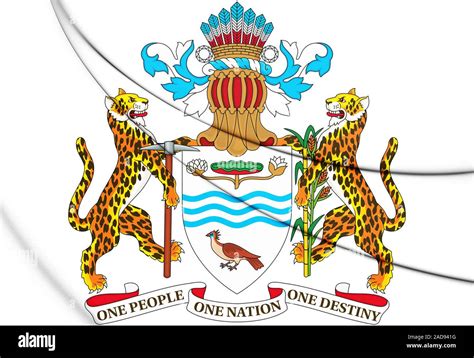 3D Guyana coat of arms. 3D Illustration Stock Photo - Alamy