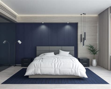 10 Elegant Dark Blue Accent Wall Ideas - roomdsign.com