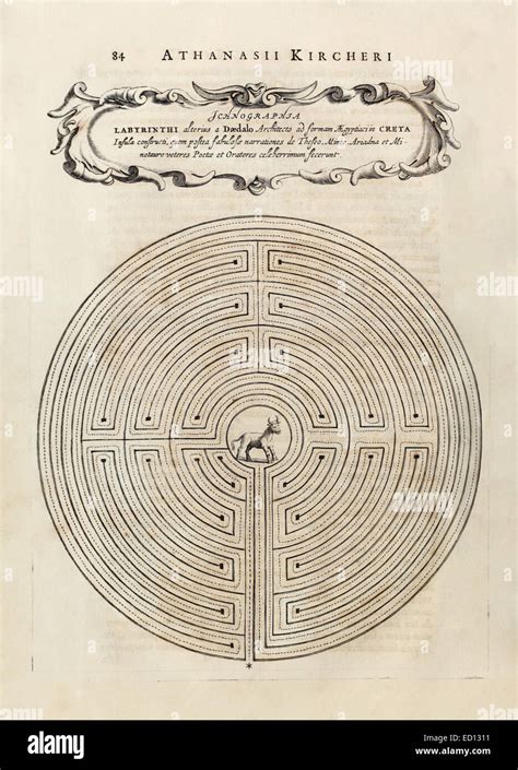 The Minotaur's labyrinth designed by architect Daedalus for King Minos ...