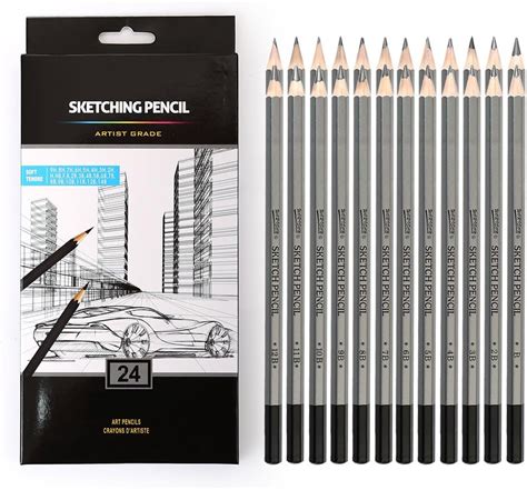 Amazon.com: dainayw Professional Drawing Sketching Pencils Set, 24 ...