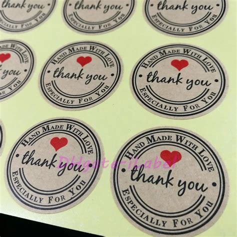 Aliexpress.com : Buy 144PCS Handmade With Love Sticker 38mm*38mm ...