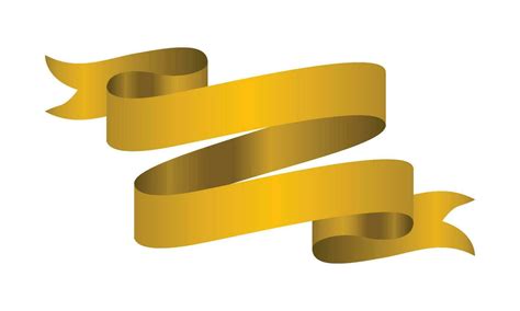 Vector gold glossy ribbon banner on white 35619971 Vector Art at Vecteezy