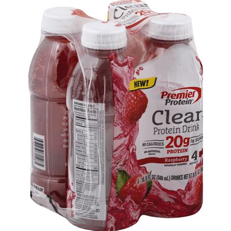 Premier Protein Clear Protein Drink, Raspberry | Shop | Priceless Foods