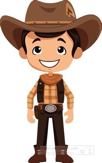 Cowboy Clipart-cowboy wearing scarf and hat