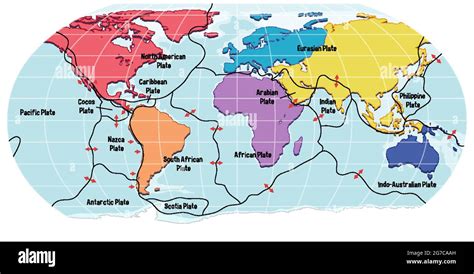 Tectonic plates map hi-res stock photography and images - Alamy