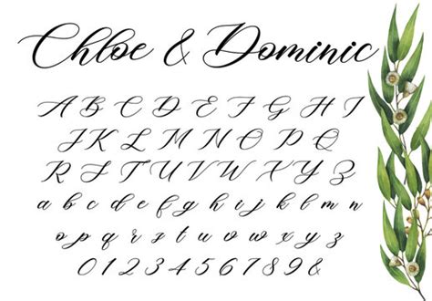 Cursive Letters Font Wedding Font Cursive Font Cursive Script Wedding ...