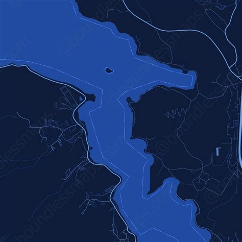 Russky Island - Dark Blue Vector Map | Boundless Maps