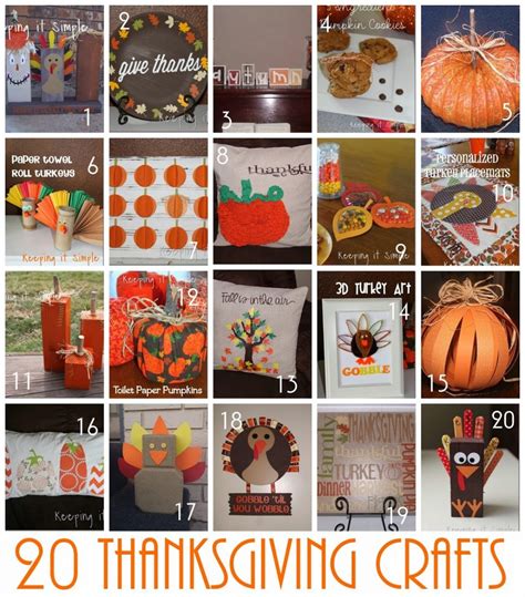 20 Thanksgiving Crafts - Keeping it Simple