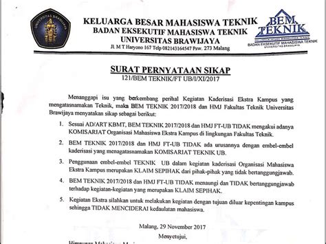 Detail Contoh Surat Pernyataan Sikap Koleksi Nomer 27