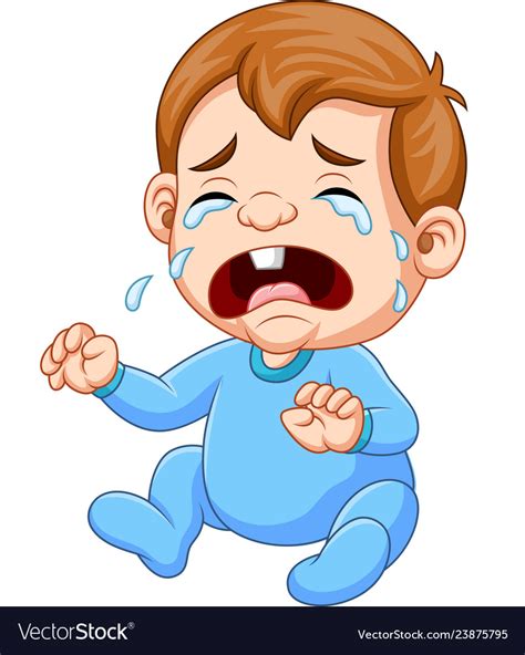 Baby Crying Cartoon Royalty Free Vector Image Vectorstock | Hot Sex Picture