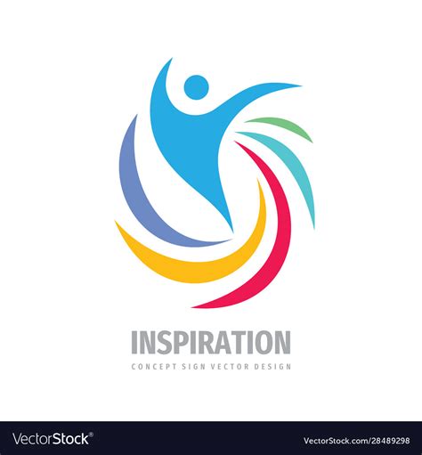 Inspiration creative logo design positive human Vector Image