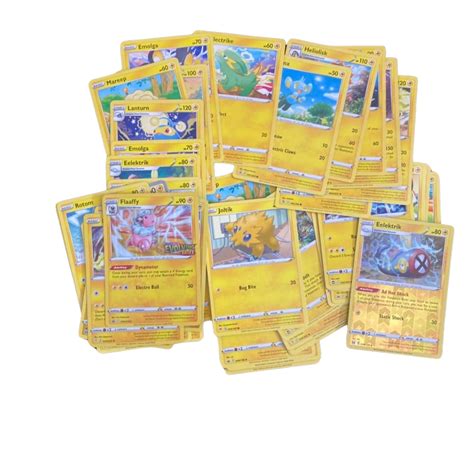 41 electric Pokémon cards