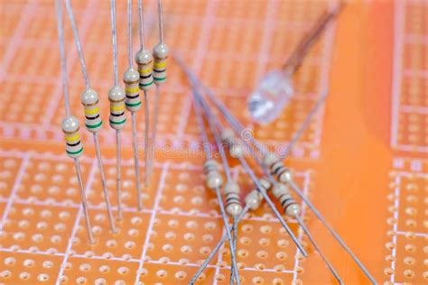 Resistors on Circuit Board of the Electronic Stock Image - Image of ...