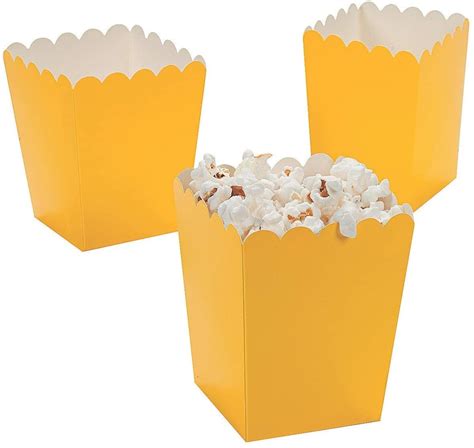 Mini Popcorn Box Template 3x2x325 Die Cut Movie Party Etsy