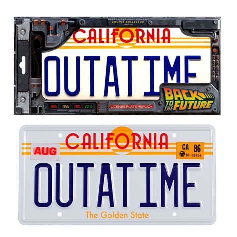 BACK TO THE FUTURE "OUTATIME" - License Plate - Doctor Collector