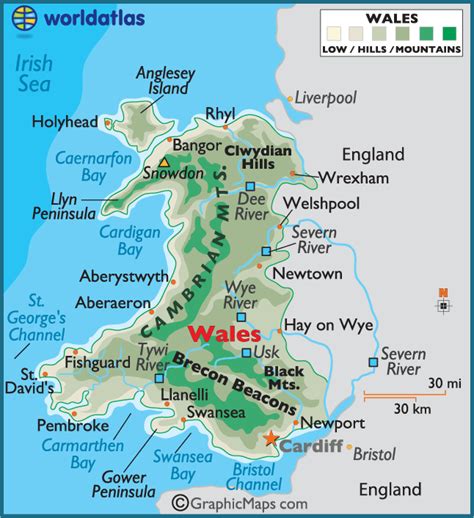 Wales Map - Wales