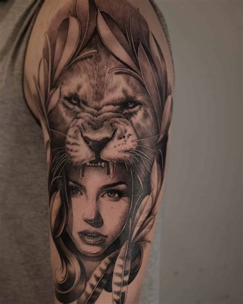 Lion Tattoo For Women