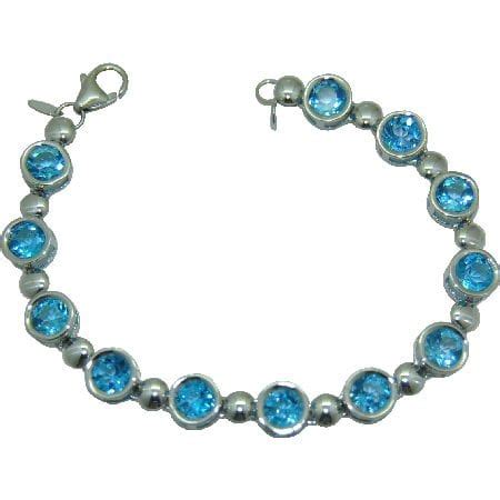 Blue Topaz Bracelet - GoldInArt.com