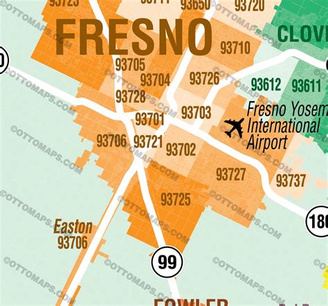 Fresno Zip Code Map Printable