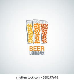 Beer Glass Logo Design Vector Background Stock Vector (Royalty Free ...