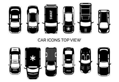 Car icons top view | Car top view, Car icons, Top view