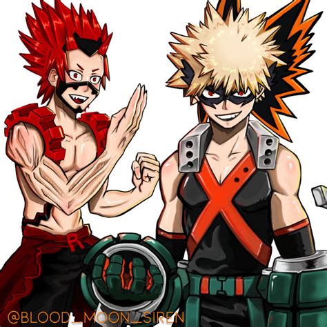 Kirishima X Bakugou By Bloodmoonsiren On Deviantart