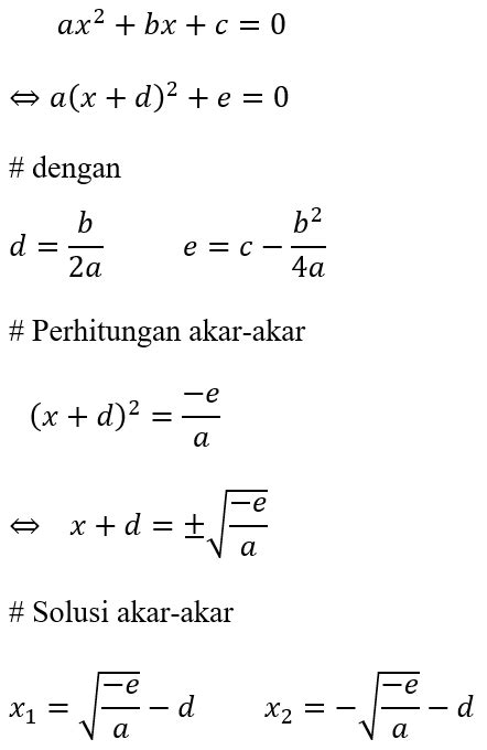 Kuadrat Sempurna / Metode Menyelesaikan Persamaan Kuadrat Dan Kumpulan ...