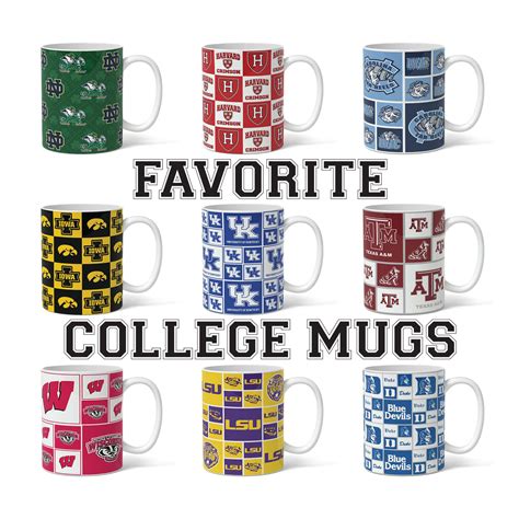 USA University Team Mugs, College Coffee Mugs