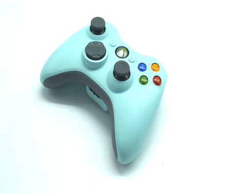 Official Microsoft Xbox 360 Wireless Controller Light Blue - Baxtros