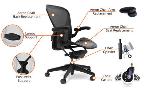 Chairs & Stools Business & Industrial Herman miller Aeron Chair Parts