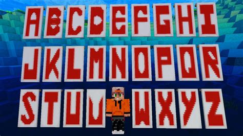 Minecraft Banner Alphabet Tutorial! Letter Banners in Survival - YouTube