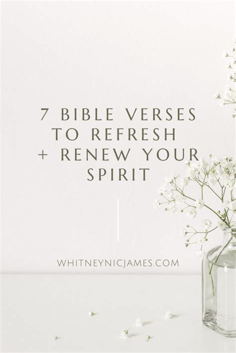 7 Bible Verses to Renew and Refresh Your Spirit