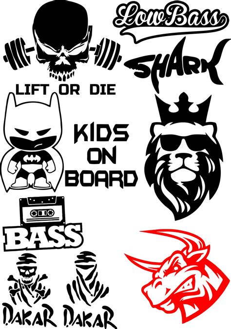 Vinyl Stickers on Car Vector Pack Free Vector cdr Download - 3axis.co