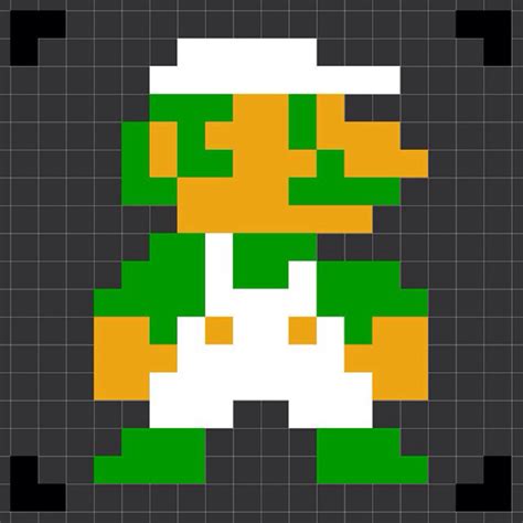 NES Pixel Art - Luigi - Moc Draws Online