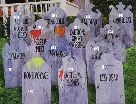 Halloween Tombstones Names - DIY