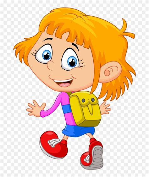 Child Walking Cartoon - Free Transparent PNG Clipart Images Download