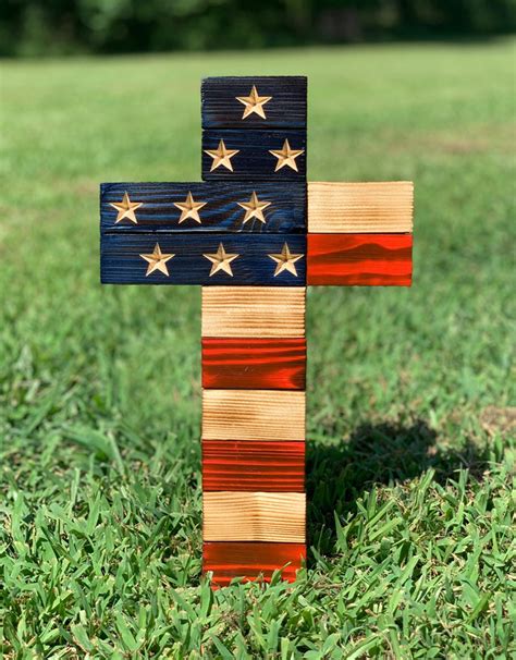 American Flag Cross - Etsy