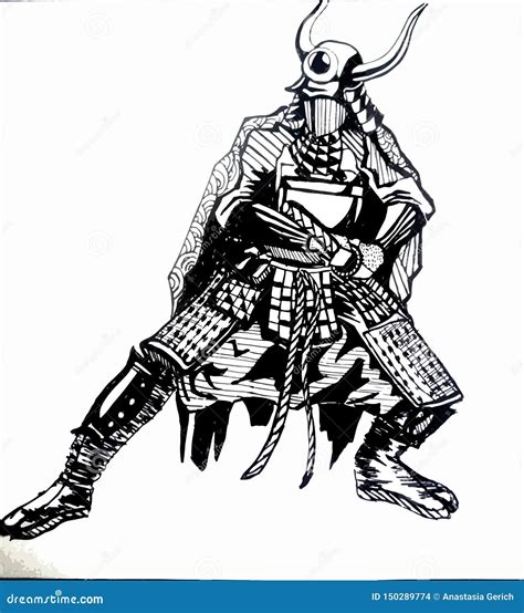 Samurai Military Poster Vector Illustration | CartoonDealer.com #80495128