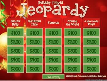 Christmas Jeopardy by Coach Academics | Teachers Pay Teachers